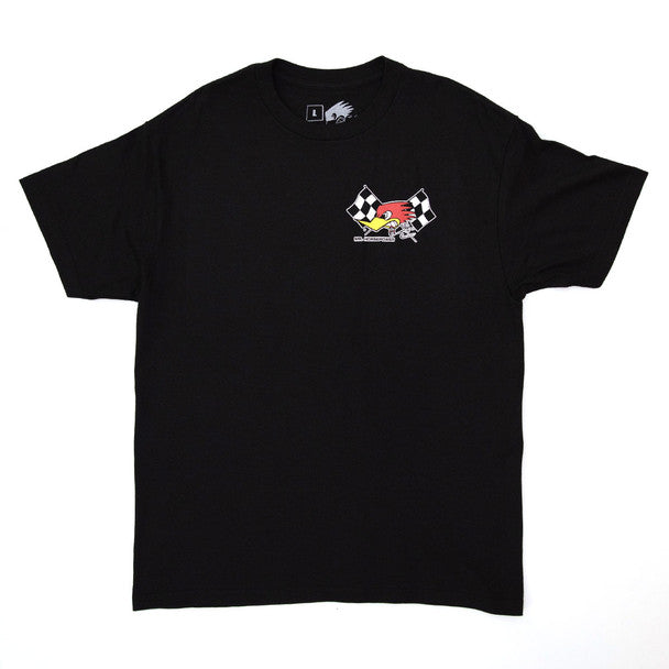 Camiseta Preta básica Bandeira Quadriculada - Mr. Horsepower